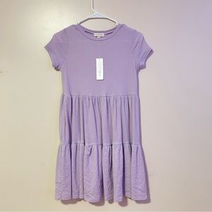 NWT See You Monday Purple Tiered short sleeve Dress Size Medium